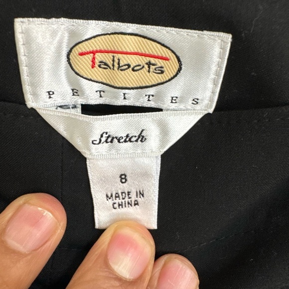 Talbots  size 8 stretch Black heritage Trouser Pants Excellent Career - Picture 2 of 2